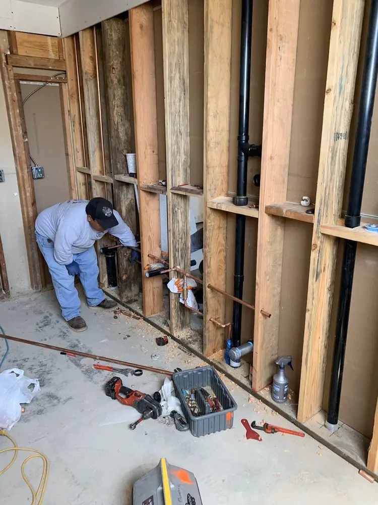 Commercial rough-in plumbing for Gas Line Repair in Grant